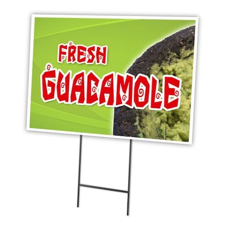 Guacamole Yard Sign & Stake Outdoor Plastic Coroplast Window